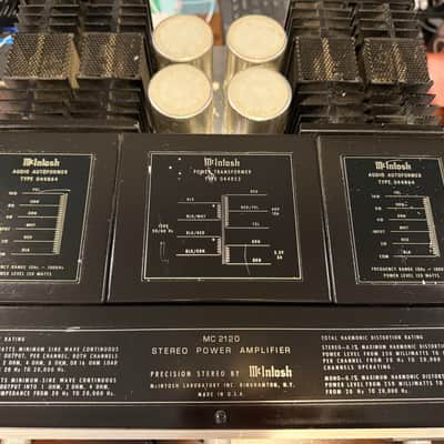McIntosh MC2120 120-Watt Stereo Solid State Power Amplifier 1976 - 1982 - Aluminum image 8