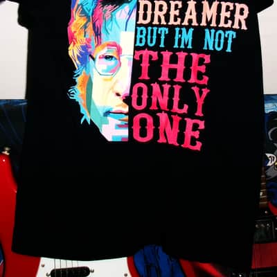 john lennon you may say i'm a dreamer MINT vintage M tee - beatles yoko imagine rock new york epiphone love image 3