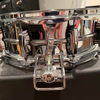 Ludwig LM411 Super-Sensitive 5x14" 10-Lug Aluminum Snare Drum 1985 - 2016 - Chrome-Plated with hard case image 5