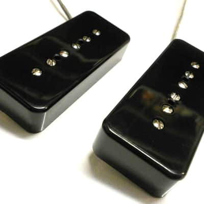 Q pickups SOAP BAR P90 Pickups SET Black 50s Vintage Fits Les Paul SG Epi Gibson Electric Guitar image 1