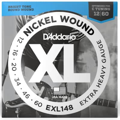 D'Addario XL Nickel Electric Guitar Strings Set 12-60 Extra Heavy EXL148 image 3