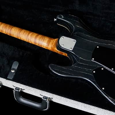 Preowned Patrick James Eggle Guitars 96 Drop Top in Lava Burst with Mastergrade Roasted Flame Maple Neck image 6