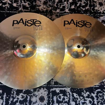 Paiste 13" 101 Brass Hi-Hat Cymbals (Pair) - Traditional image 1