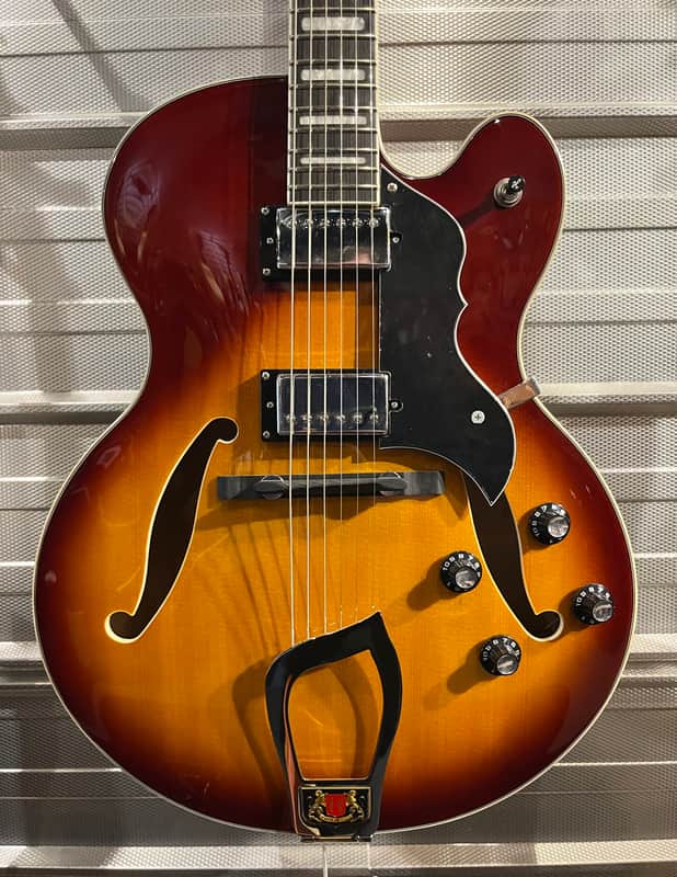 Hagstrom HJ800 Jazz Guitar 2021 Vintage Sunburst Gloss image 1