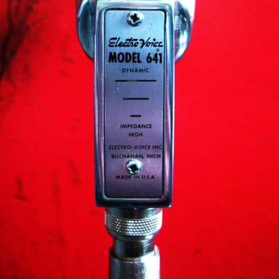 Vintage 1960's Electro-Voice 641 Omnidirectional Dynamic Microphone Hi Z harp w Switchcraft XLR cable adapter 638 636 630 image 11