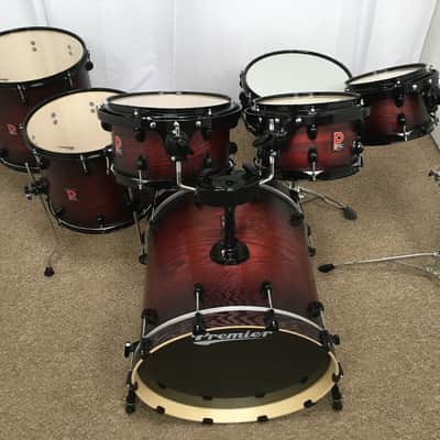Premier Drums XPK Series 7 Piece Shell Pack Kit/Cherry Burst Finish/FAST FIVE image 3