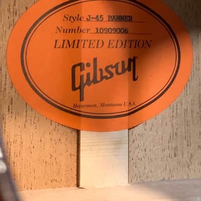 Gibson J-45 Banner 2019 Vintage Sunburst - Torrefied Adirondack - Hide Glue Construction image 18