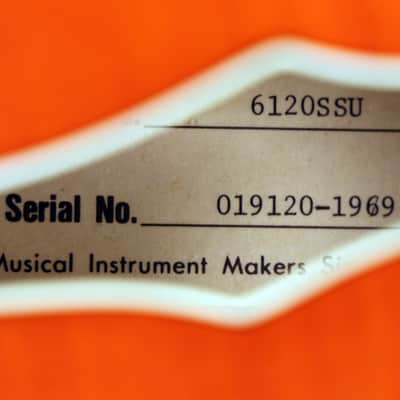 2001 Gretsch Brian Setzer Signature 6120SSU Nashville, Orange Tiger Flame image 7