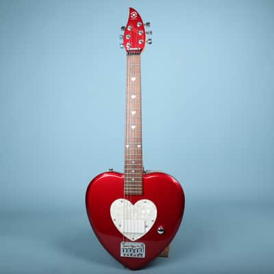 Daisy Rock Heartbreaker Short Scale Red Heart Electric Guitar image 2