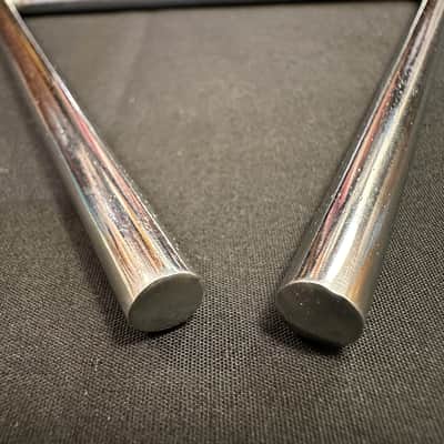 Unbranded 5" Triangle, Chrome Plated Steel, 1/4" diameter Rod - MINT image 5
