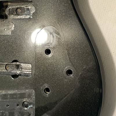 1990's Japan Jackson Professional Concert V 5 String Forest Green Metallic P & J Black Bass Guitar Body image 8