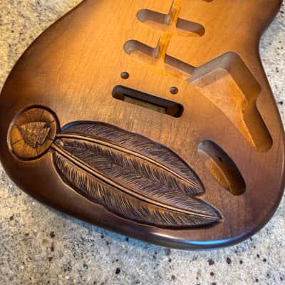Warmoth Strat Hand-Carved Art by McMAHON Artistry image 3