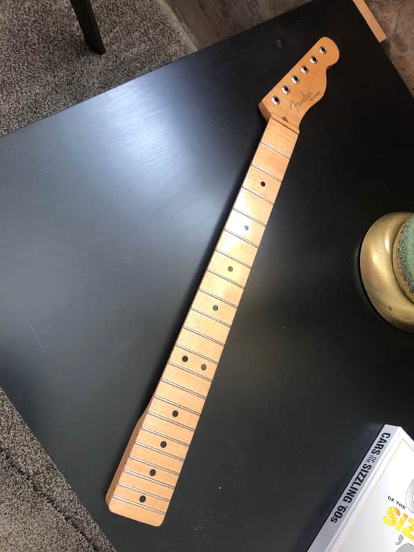 Musikraft Quarter sawn 1-piece maple T-style neck never installed - Light lacquer image 1