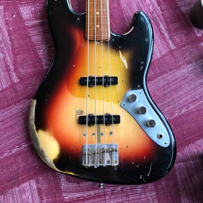 Rare Tinted Fender Custom Shop Jaco Pastorius Tribute Jazz Bass Relic 1999 - 2019 - 3-Color Sunburst image 1
