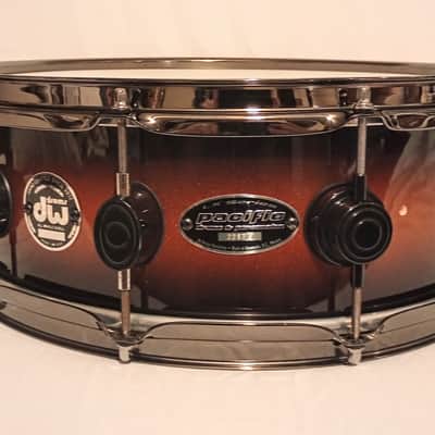 DW/PDP HYBRID MAPLE SNARE DRUM WITH INDE STRAINER SET FREE SHIP TO C-USA! image 2