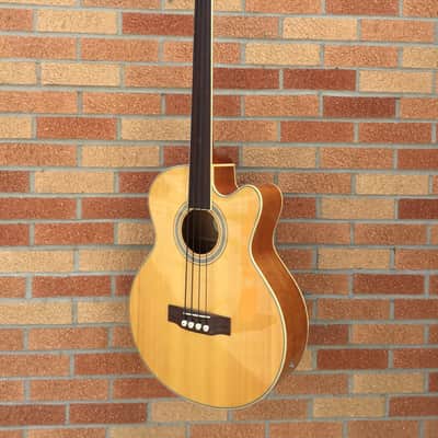 Johnson JB-2 4-F Fretless Acoustic-Electric Bass 2010's - Natural image 19