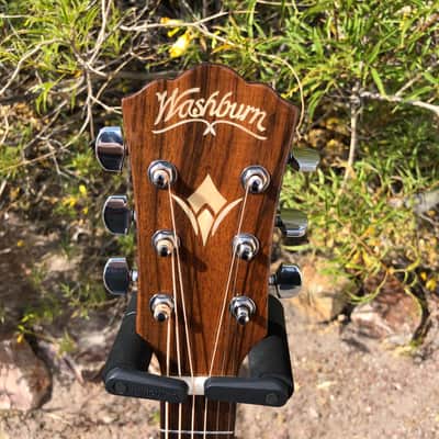 Washburn WCG80SCEG-L WCG80 Comfort Series Grand Auditorium Cutaway Acoustic Electric Guitar w/ Case image 4