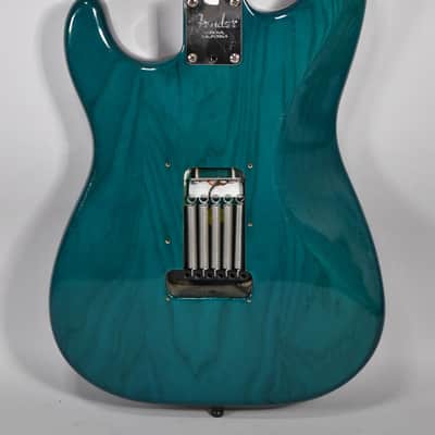 1998 Fender American Deluxe Stratocaster Transparent Teal w/HSC image 4