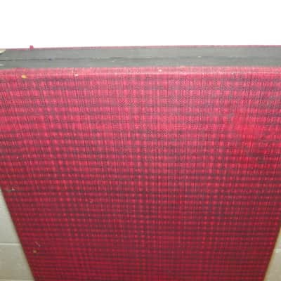 1960's*TEISCO-KENT-*RED PLAID*GUITAR CASE*BARITONE?BASS INTERIOR 43"x21.5"x13.5" image 2