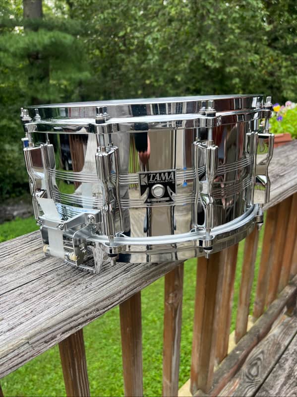 Tama 8056 Imperialstar Mastercraft Steel 6.5x14" 10-Lug Snare Drum with Roller-Action Snare Strainer 1980 - 1985 - Chrome image 1