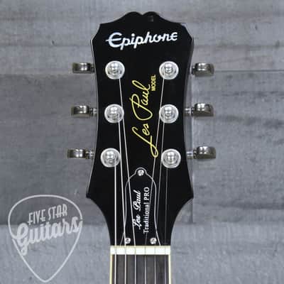 Pre-Owned Epiphone Les Paul Traditional Pro - Gold with Hardshell Case image 5