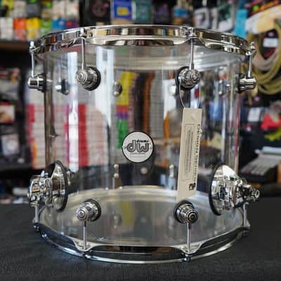 DW Design Series Acrylic 12x14" Floor Tom With Leg's- 14'' Clear Acrylic Tom image 3