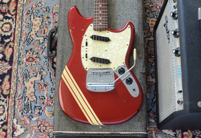 Competition Red 1972 Fender Mustang with Original Case image 1