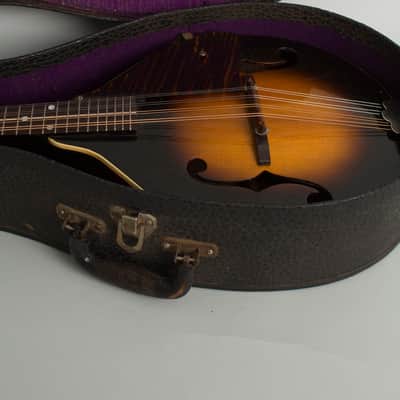 Cromwell GM-4 Arch Top Mandolin, made by Gibson (1935), ser. #45A-30, original black chipboard case. image 12