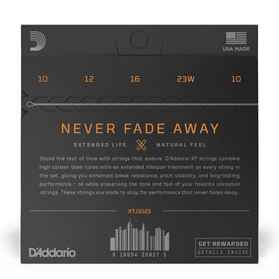 D'Addario XT10/23 Nickel Plated 5-String Banjo Strings .010-.023w XTJ1023 image 2