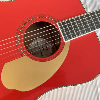 Fender FSR Paramount PM-1E Deluxe Limited Edition * fine and rare all solid Dreadnought guitar * sounds/plays/looks really great! Fiesta red finish is outstanding * comes with original Fender hard shell case * image 4