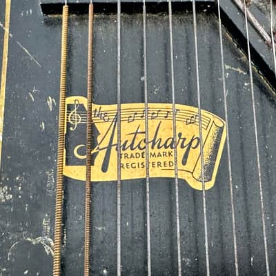 Vtg Oscar Schmidt Airline Autoharp with Case and Accessories image 7
