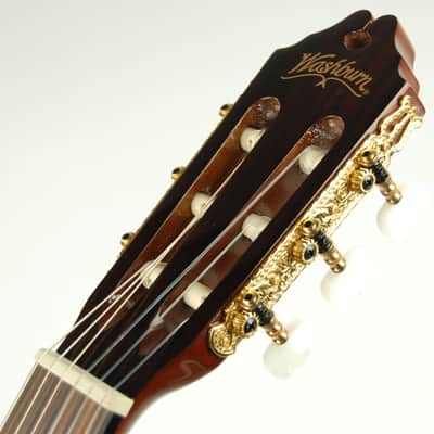 Washburn C64SCE Solid Spruce Top Mahogany Neck 6-String Classical Acoustic-Electric Guitar image 8
