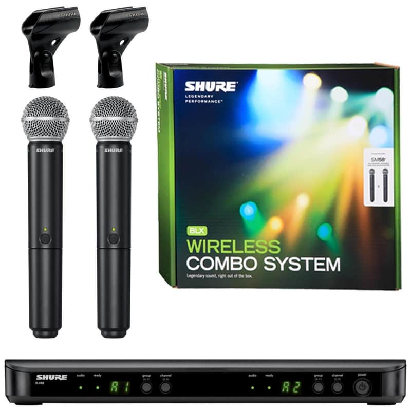 Shure BLX288/SM58 Dual Wireless Microphone System w SM58 Mics J11 Freq Band image 1