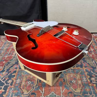 1969 Harmony Rocket I Model H53-1 Red Burst Made in USA Hard Case - 1969 image 14