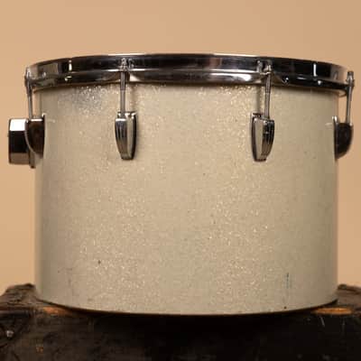 1970s Ludwig 10x14 Silver Sparkle Concert Tom image 5