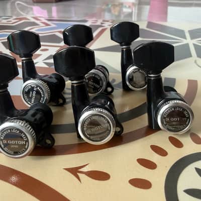 Gotoh Tuner 6 IN- Line Tuning Pegs Magnum Gotoh SG-381 in black image 1