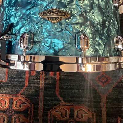 Tama  Starclassic Walnut/Birch Snare Drum 14" x 8"  - Turquoise Pearl WBRS148-TQP image 7