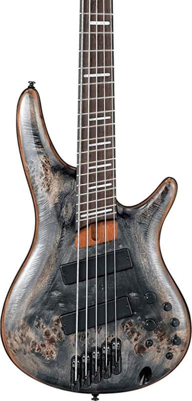 Ibanez SRMS805 Bass Workshop Multi-Scale 5-String Bass Guitar, Bound Panga Panga Fingerboard, Deep Twilight image 1