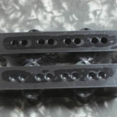 new in package A+ Allparts PC-0953-023, Pickup Cover Set for Jazz Bass / J Bass (2 piececs) Black, plastic (from 2020s) screws are NOT included- but they're availabe for sale upon request image 10