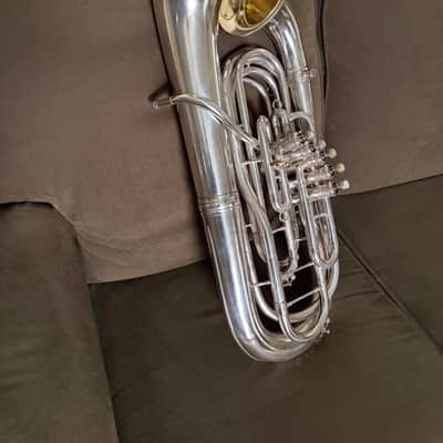 H.N. White Company “King U.S.” 5-valve double bell euphonium image 1
