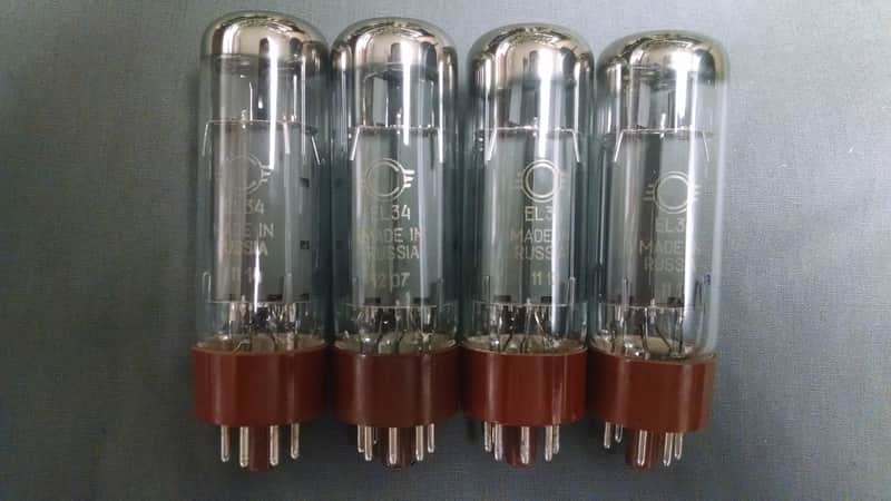 Svetlana EL34 Winged =C= Matched Quad Tubes New Old Stock Winged C EL-34 Russian Tube image 1