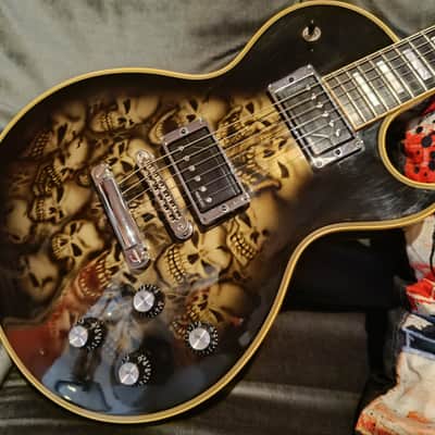 Gibson les Paul custom shop graphic Rare 2012 - Skull graphic image 3