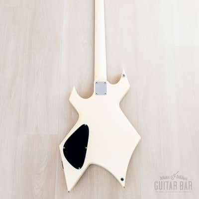 1985 B.C. Rich Warlock Bass NJ Series White Nikki Sixx w/ Active Preamp, Japan image 3