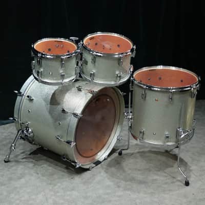 Yamaha Maple Hybrid Drum Kit 22-10-12-16in - Silver Sparkle image 3