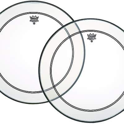 Remo 20" Clear Powerstroke 3 White Falam Bass Drum Head image 2