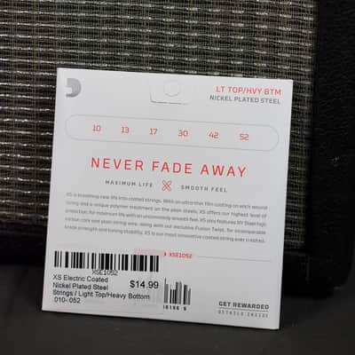 D'Addario XS Electric Coated Nickel Plated Steel Strings - Light Top / Heavy Bottom (10-52) image 2