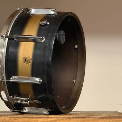 1940's WFL 7"x14" Black & Gold Duco Zephyr Lug Snare Drum image 8