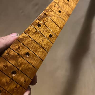 Super Rare Roasted Birdseye Strat Guitar Neck Fits Fender & Warmoth image 6