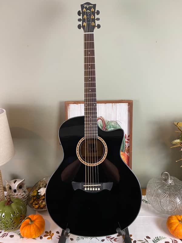 Tagima California EQ Steel Medium Jumbo Cutaway Acoustic Guitar - Black image 1