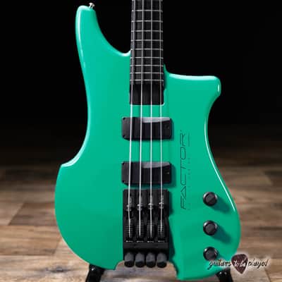 1987 Kubicki Ex Factor 4-String Bass w/ Case – Bahama Green image 2